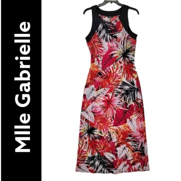 Mlle Gabrielle Floral Sleeveless Dress – High-Low Ruffle Summer Dress - White Floral
